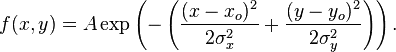 Двумерная функция распределения Гаусса