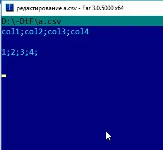 Edit a.csv in Far editor