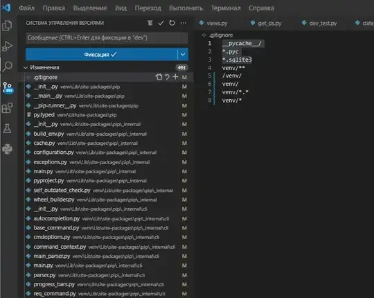 Вкладка git в MVSC