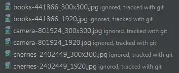 ignored, tracked with git