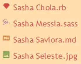 Custom sidebar icons