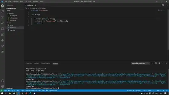 код в vscode и его вывод