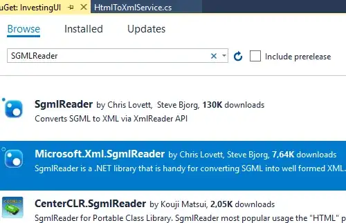 отображение название нужной библиотеки