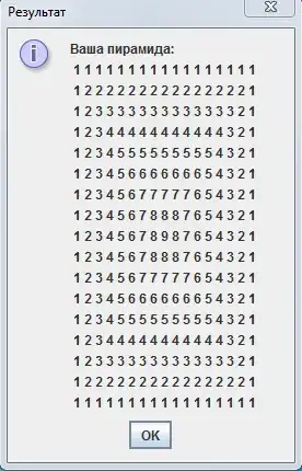 вывод пирамиды в диалоговое окно