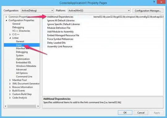 Как попасть к полю Additional Dependencies