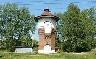 Водонапорная башня на станции Верхней