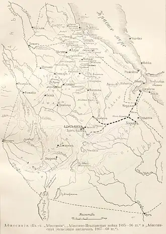 Карта боевых действий  («Военная энциклопедия Сытина»)
