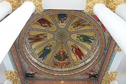 Купол храма с изображением небесного воинства