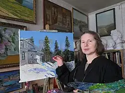 Марина Разина. В мастерской художницы