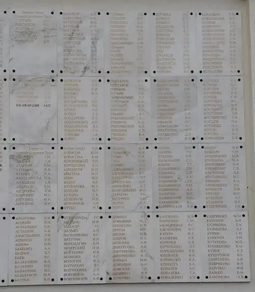 Мемориальная доска с именами Героев Социалистического Труда Кубани и Адыгеи. Краснодар, 2017.