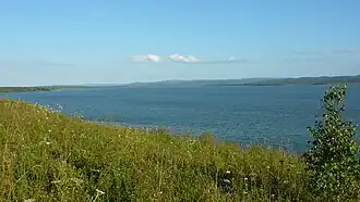 Вид на юго-восточную часть озера Большой Берчикуль, 31 июля 2011 г.