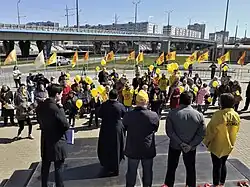 Первомайский митинг активистов партии «Справедливая Россия» в сквере Славы (май 2019)