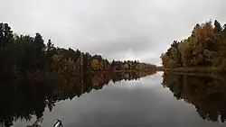 Похияха осенью. 5 км ниже моста