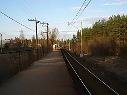 1 платформа. Вид в сторону ст. Вырица