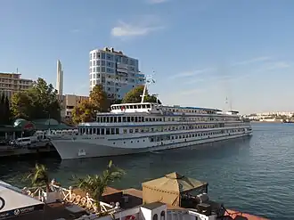 Зірка Дніпра у причала в Севастополе 14 сентября 2012 года  • Зірка Дніпра (2004–2017) • Маршал Рыбалко (1988–2004)