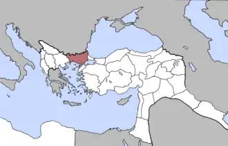 Вилайет Эдирне на карте