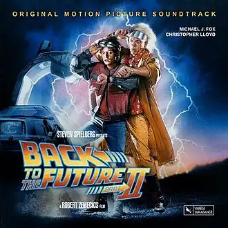 Обложка альбома Алана Сильвестри «Back to the Future Part II (Original Motion Picture Soundtrack)» (1989)
