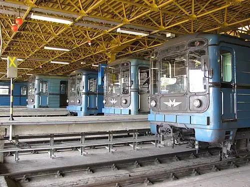 Поезда 81-717.2/714.2 в депо