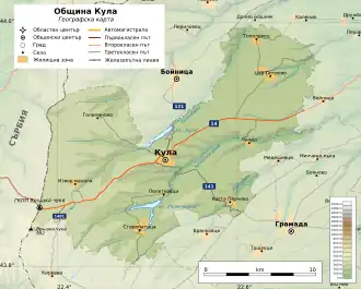 Община Кула на карте