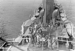 1925 год, «Мюнхен» в открытом море, вид на палубу с мачты.