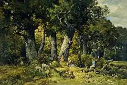 Лесная сцена. 1850-е. Холст, масло. Фонд галерей, Шеффилд, Великобритания