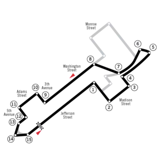 Конфигурация 1989—90 годов (3798 м) выделена серым цветом