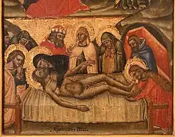 Распятие и Положение во гроб. Деталь. 1370-1400. Дерево, темпера. Национальная пинакотека, Палаццо Диаманти, Феррара