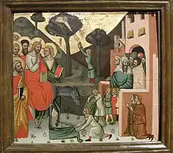 Истории Нового Завета. Вход в Иерусалим. Дерево, темпера. Пинакотека Сан-Доменико, Пезаро