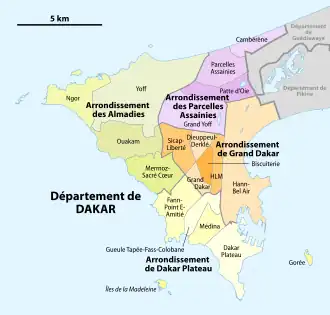 Департамент Дакар на карте