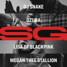 Обложка сингла DJ Snake, Осуны, Megan Thee Stallion и Лисы «SG» (2021)