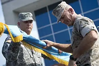 Р. Одиерно и Б. Батталья сворачивают флаг Межвидового командования ВС США