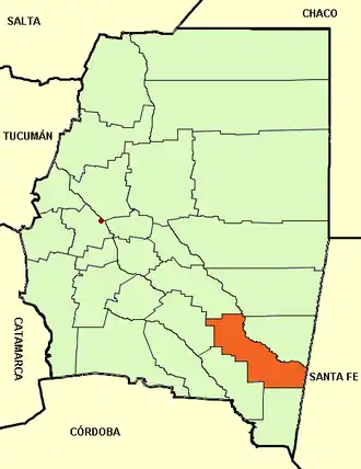 Департамент  Агирре на карте