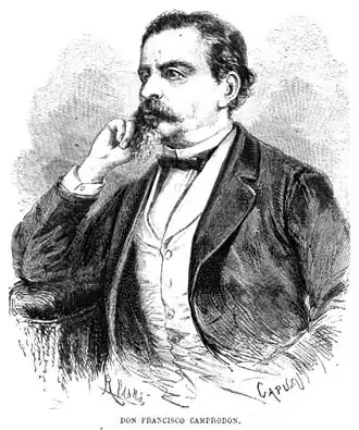 Гравюра из испанского журнала, 1870 год.