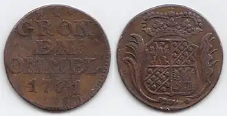 1 дуит, 1771 год, Гронинген и Оммеланды