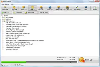 Скриншот программы Express Burn