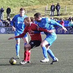 Йоухан Хёйгор в матче с «Сувуроем»