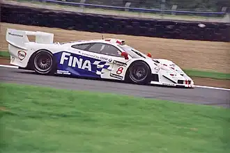 Сопер за рулем McLaren F1 GTR в Донингтоне в 1997 г.