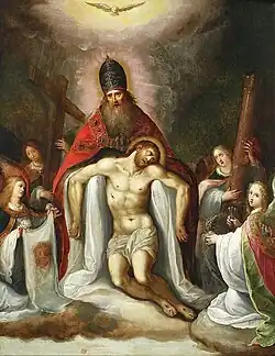 Святая Троица. Между 1575 и 1600. Дерево, масло. Национальный музей, Варшава