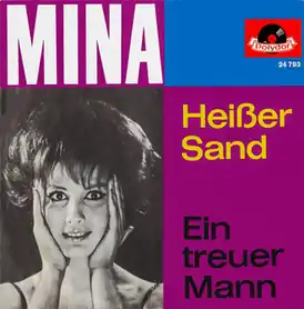 Обложка сингла Мины «Heißer Sand» (1962)