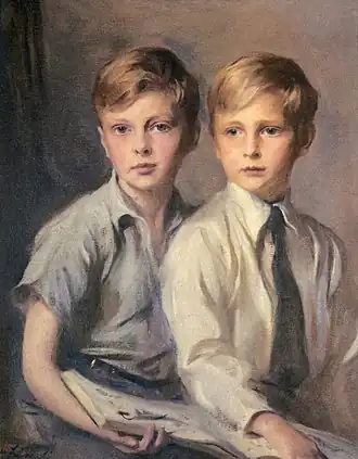 Портрет Генри Батерста и его младшего брата Джорджа работы Филипа де Ласло, 1936 год.
