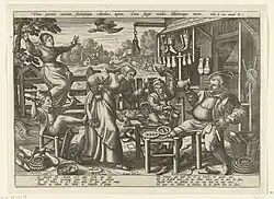 Избалованные. Между 1545 и 1608. Офорт