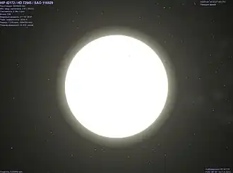 HIP 42172 в программе Celestia.