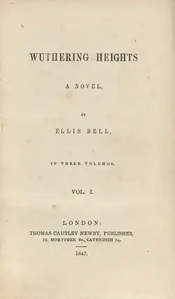 Титульная страница первого издания романа