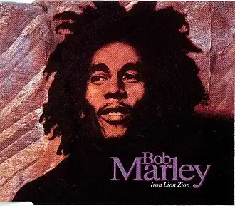 Обложка сингла Боба Марли «Iron Lion Zion» (1992)