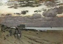 Сбор водорослей. Холст, масло. Галерея Кёрккалди, Шотландия