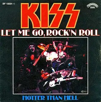 Обложка сингла Kiss «Let Me Go, Rock ’n’ Roll» (1974)