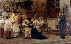 Родители епископа на его первой мессе.