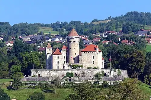 Вид замка на фоне окрестных поселений