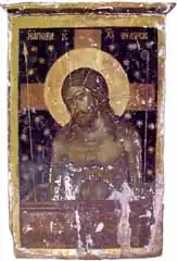 «Христос во гробе», русская икона