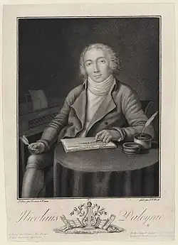 Николя Далейрак: литография, нарисованная Сесарином де С., выгравированная Л. К. Руоттом (1801)